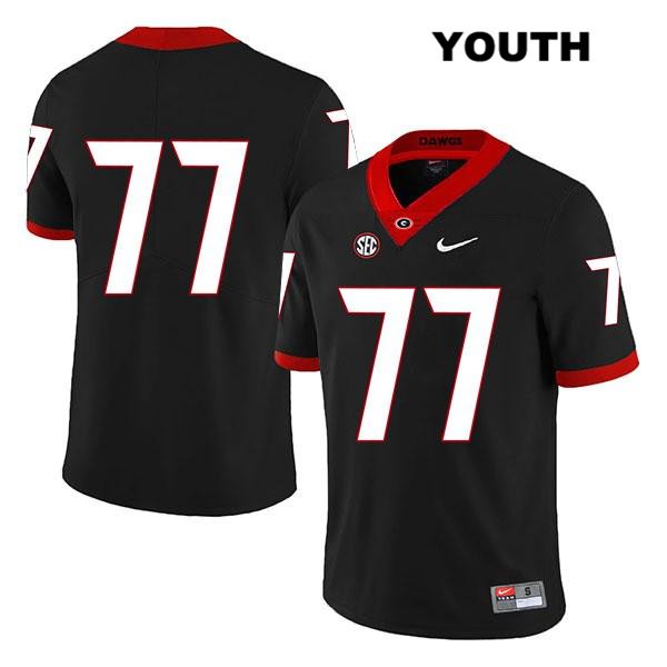 Georgia Bulldogs Youth Cade Mays #77 NCAA No Name Legend Authentic Black Nike Stitched College Football Jersey GMD2656VS